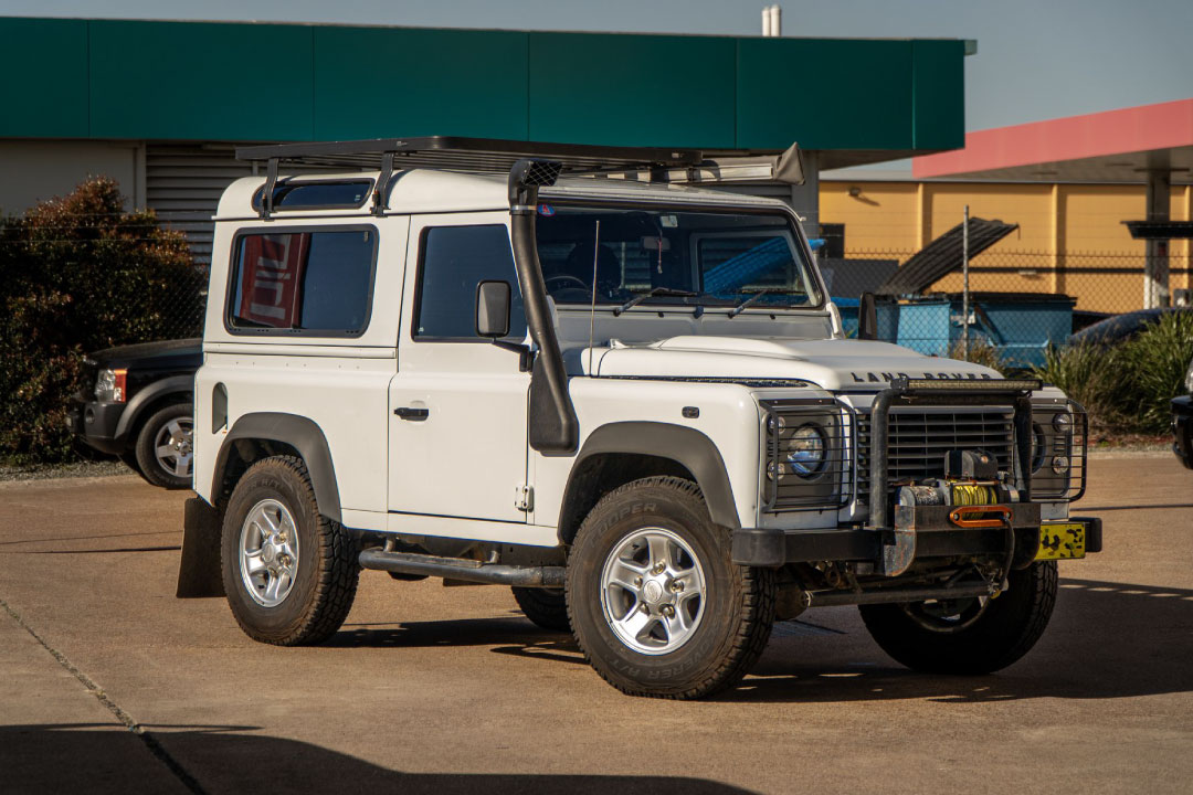 Land Rover at 4WD Industires workshop with modifications